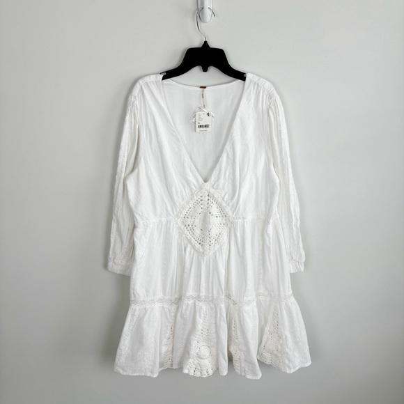 Free People Hudson Mini Dress in Ivory Size XS - Picture 2 of 12